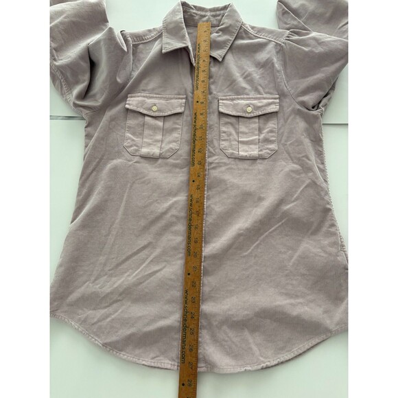 GAP Corduroy Shirt Size M Purple Orchid Utility Button Down Mini Cord - Picture 7 of 16